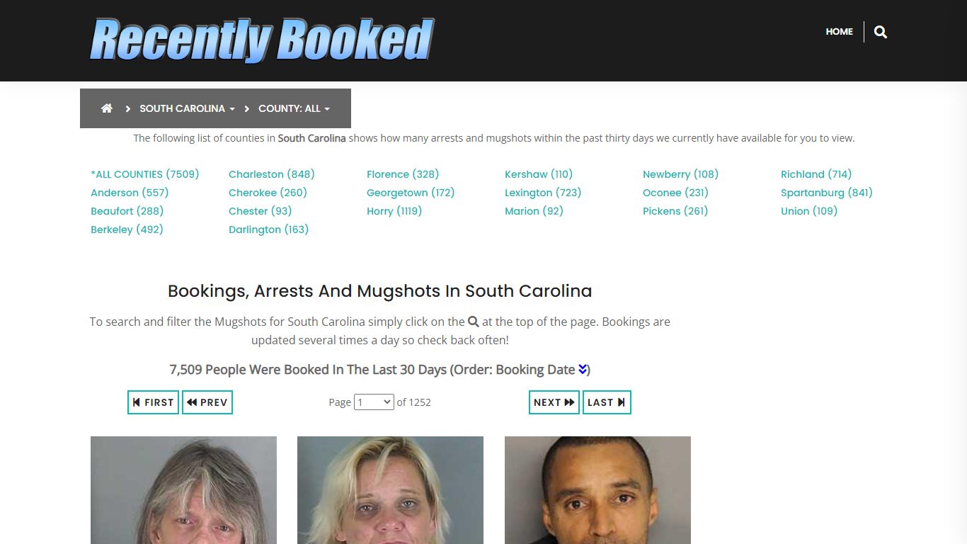 Recent bookings, Arrests, Mugshots in South Carolina - Recently Booked